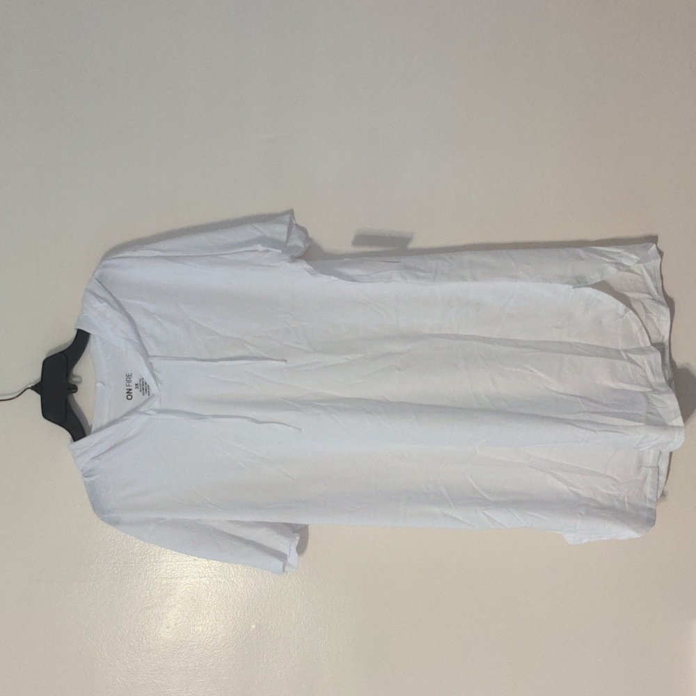 On fire white hooded cover up nwt